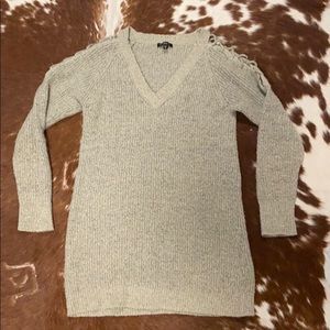 V-Neck Sweater Dress